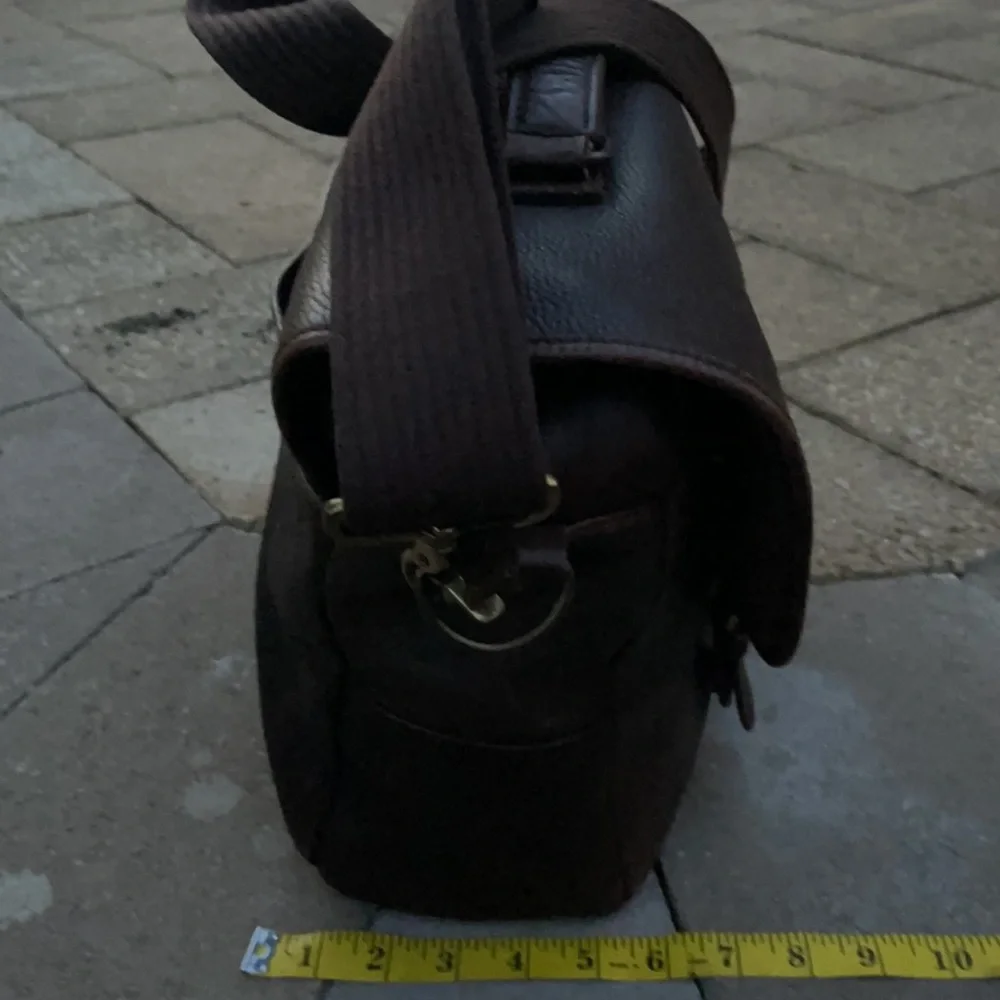 Gap leather brown pebble briefcase/ satchel